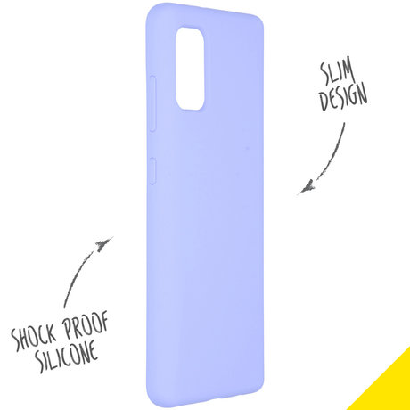 Accezz Liquid Silicone Backcover Samsung Galaxy A41 - Paars (D)