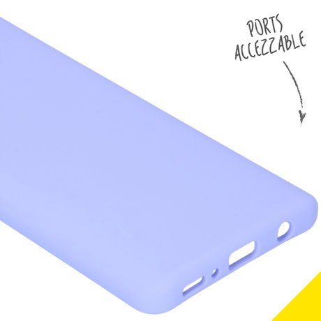 Accezz Liquid Silicone Backcover Samsung Galaxy A41 - Paars (D)