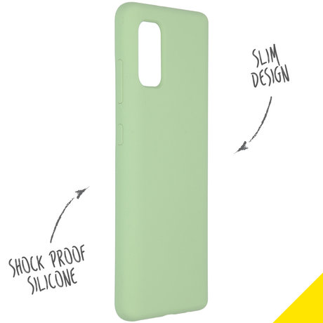 Accezz Liquid Silicone Backcover Samsung Galaxy A41 - Groen (D)