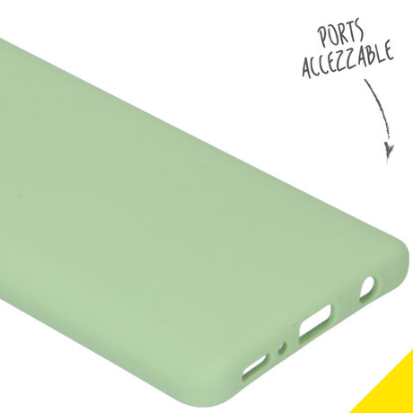 Accezz Liquid Silicone Backcover Samsung Galaxy A41 - Groen (D)
