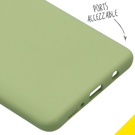 Accezz Liquid Silicone Backcover Samsung Galaxy A71 - Groen (D)