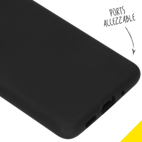 Accezz Liquid Silicone Backcover Samsung Galaxy S20 Plus - Zwart (D)