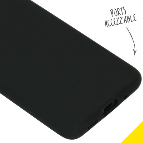 Accezz Liquid Silicone Backcover Samsung Galaxy S20 - Zwart (D)