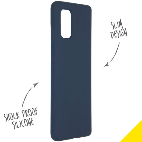 Accezz Liquid Silicone Backcover Samsung Galaxy A41 - Blauw (D)