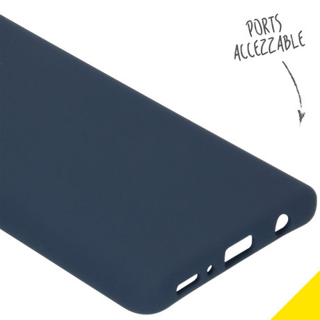 Accezz Liquid Silicone Backcover Samsung Galaxy A41 - Blauw (D)