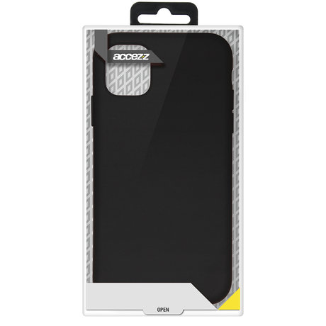 Accezz Liquid Silicone Backcover Samsung Galaxy A12 - Zwart (D)