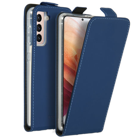 Accezz Flipcase Samsung Galaxy S21 - Donkerblauw (D)