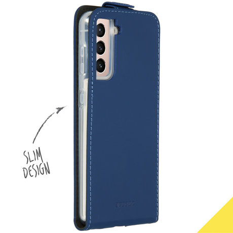 Accezz Flipcase Samsung Galaxy S21 - Donkerblauw (D)