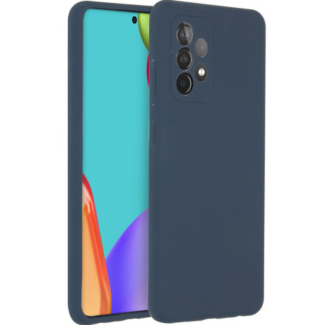 Accezz Liquid Silicone Backcover Galaxy A52(s) (5G/4G) - Donkerblauw (D)