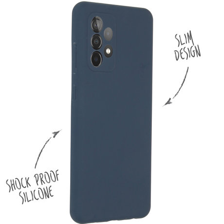 Accezz Liquid Silicone Backcover Galaxy A52(s) (5G/4G) - Donkerblauw (D)