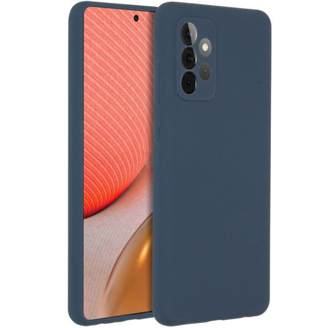 Accezz Liquid Silicone Backcover Samsung Galaxy A72 - Donkerblauw (D)