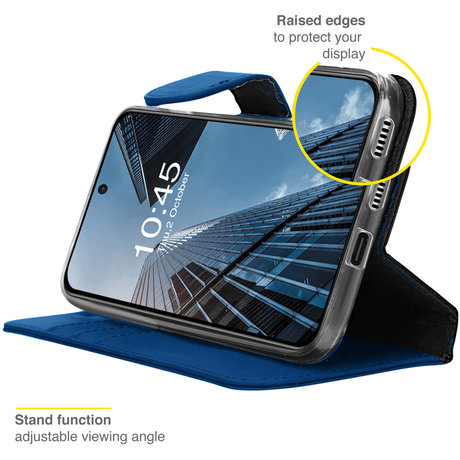 Accezz Wallet Softcase Booktype Samsung Galaxy S21 FE - Donkerblauw (D)