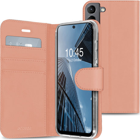 Accezz Wallet Softcase Booktype Samsung Galaxy S21 FE - Rosé Goud (D)