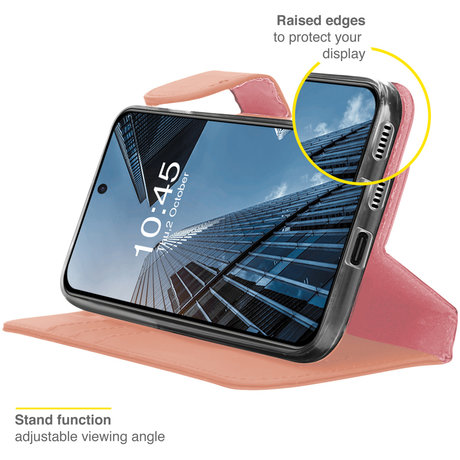 Accezz Wallet Softcase Booktype Samsung Galaxy S21 FE - Rosé Goud (D)