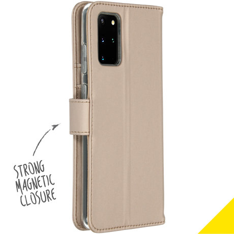Accezz Wallet Softcase Booktype Samsung Galaxy S20 Plus - Goud (D)