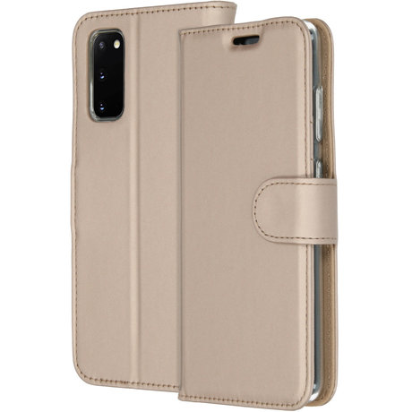 Accezz Wallet Softcase Booktype Samsung Galaxy S20 - Goud (D)
