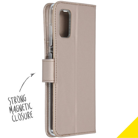Accezz Wallet Softcase Booktype Samsung Galaxy A41 - Goud (D)
