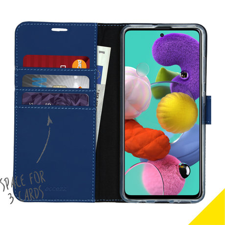Accezz Wallet Softcase Booktype Samsung Galaxy A51 - Donkerblauw (D)