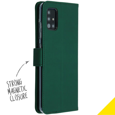 Accezz Wallet Softcase Booktype Samsung Galaxy A51 - Groen (D)