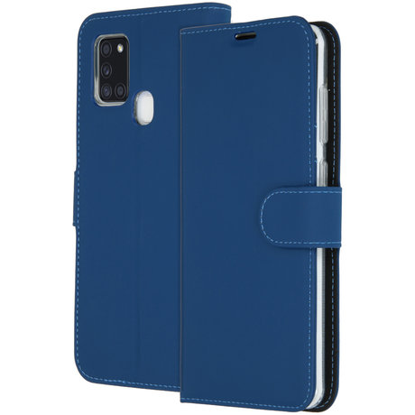 Accezz Wallet Softcase Booktype Samsung Galaxy A21s - Blauw (D)