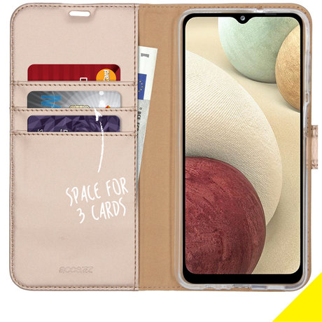 Accezz Wallet Softcase Booktype Samsung Galaxy A12 - Goud (D)