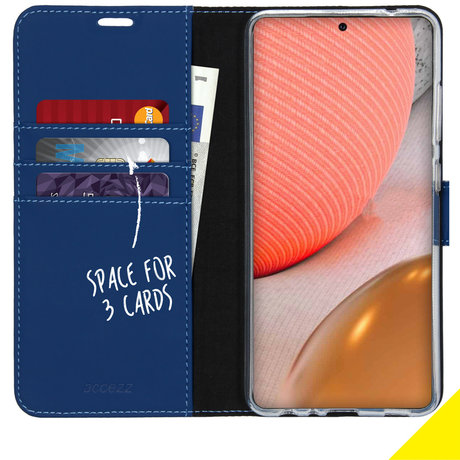 Accezz Wallet Softcase Booktype Samsung Galaxy A72 - Donkerblauw (D)