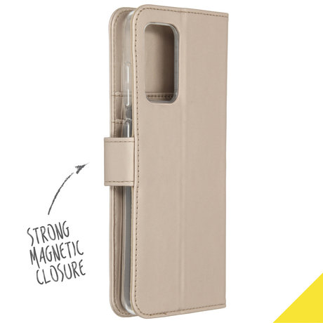 Accezz Wallet Softcase Booktype Samsung Galaxy A72 - Goud (D)