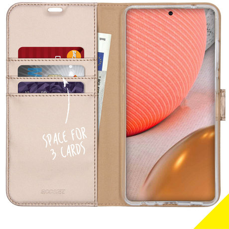 Accezz Wallet Softcase Booktype Samsung Galaxy A72 - Goud (D)