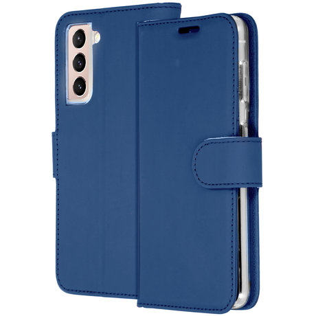 Accezz Wallet Softcase Booktype Samsung Galaxy S21 - Donkerblauw (D)