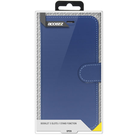 Accezz Wallet Softcase Booktype Samsung Galaxy S21 - Donkerblauw (D)