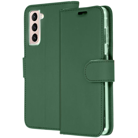 Accezz Wallet Softcase Booktype Samsung Galaxy S21 - Groen (D)