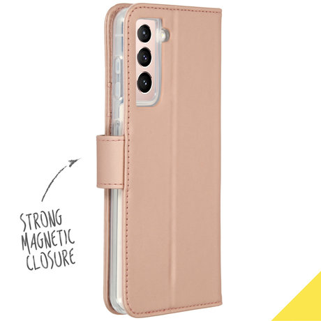 Accezz Wallet Softcase Booktype Galaxy S21 Plus - Rosé Goud (D)