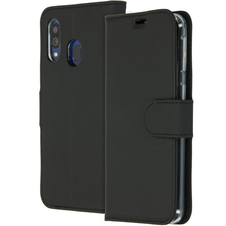 Accezz Wallet Softcase Booktype Samsung Galaxy A40 - Zwart (D)