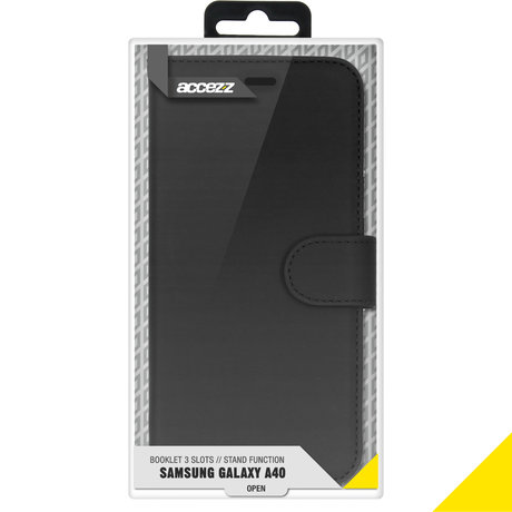 Accezz Wallet Softcase Booktype Samsung Galaxy A40 - Zwart (D)