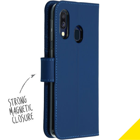 Accezz Wallet Softcase Booktype Samsung Galaxy A40 - Blauw (D)
