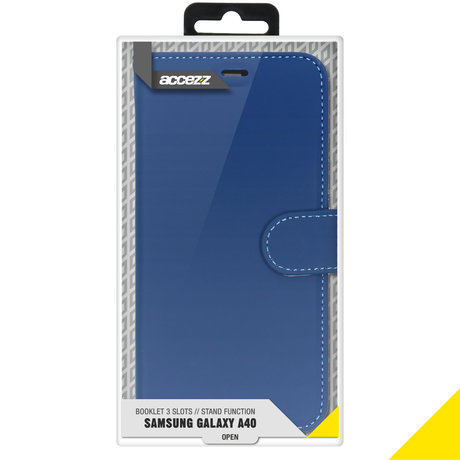Accezz Wallet Softcase Booktype Samsung Galaxy A40 - Blauw (D)