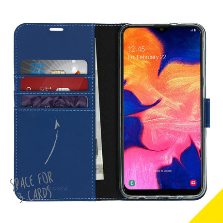 Accezz Wallet Softcase Booktype Samsung Galaxy A10 - Blauw (D)
