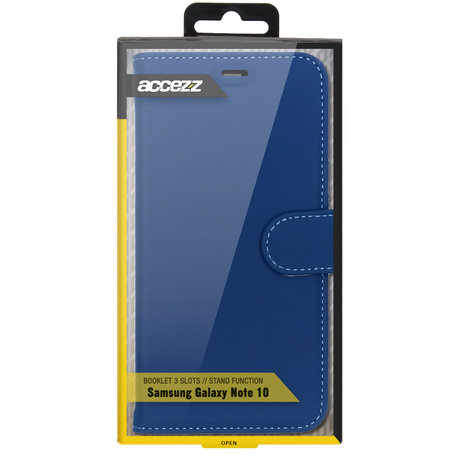 Accezz Wallet Softcase Booktype Samsung Galaxy Note 10 - Blauw (D)