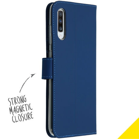 Accezz Wallet Softcase Booktype Samsung Galaxy A70 - Donkerblauw (D)