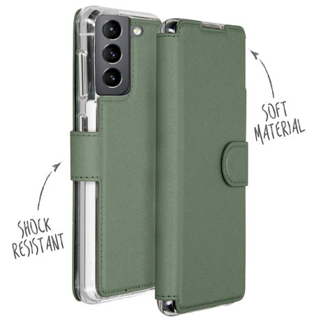 Accezz Xtreme Wallet Booktype Samsung Galaxy S21 FE - Lichtgroen (D)