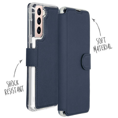 Accezz Xtreme Wallet Booktype Samsung Galaxy S21 - Donkerblauw (D)