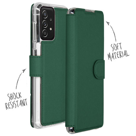 Accezz Xtreme Wallet Booktype Samsung Galaxy A72 - Donkergroen (D)
