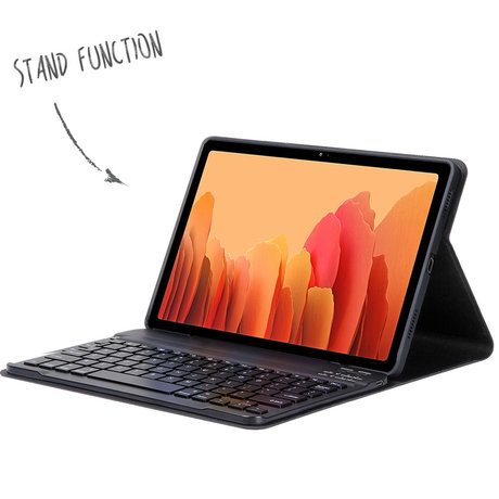 Accezz AZERTY Bluetooth Keyboard Bookcase Samsung Galaxy Tab A7 (D)
