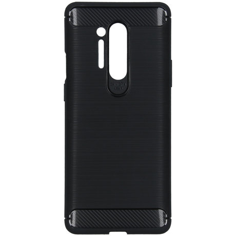 Brushed Backcover OnePlus 8 Pro - Zwart (D)