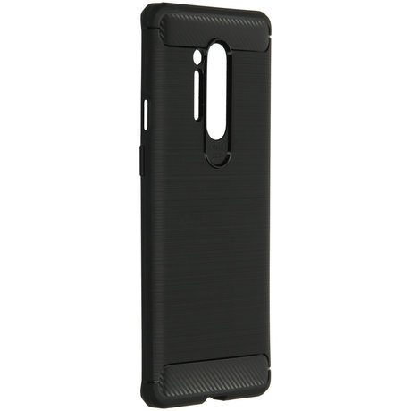 Brushed Backcover OnePlus 8 Pro - Zwart (D)