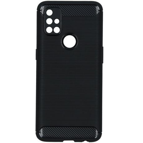Brushed Backcover OnePlus Nord N10 5G - Zwart (D)