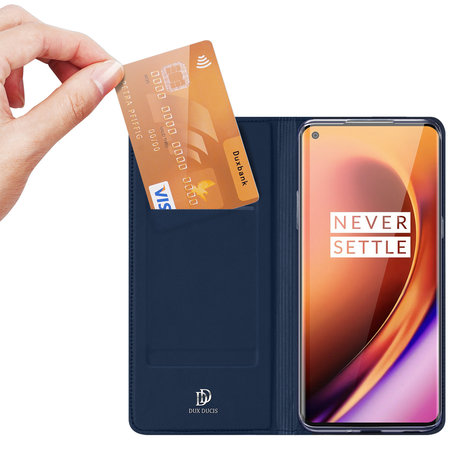 Dux Ducis Slim Softcase Booktype OnePlus 8 Pro - Donkerblauw (D)