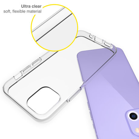 Accezz Clear Backcover iPhone 13 Mini - Transparant (D)