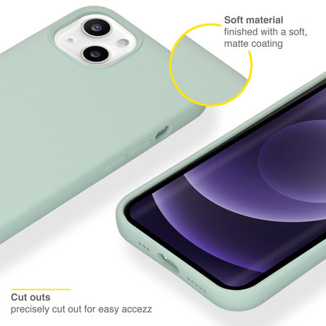 Accezz Liquid Silicone Backcover iPhone 13 - Sky Blue (D)