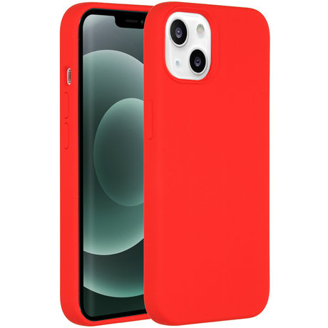Accezz Liquid Silicone Backcover iPhone 13 Mini - Rood (D)